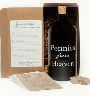 Pennies From Heaven Amber Apothecary Jar