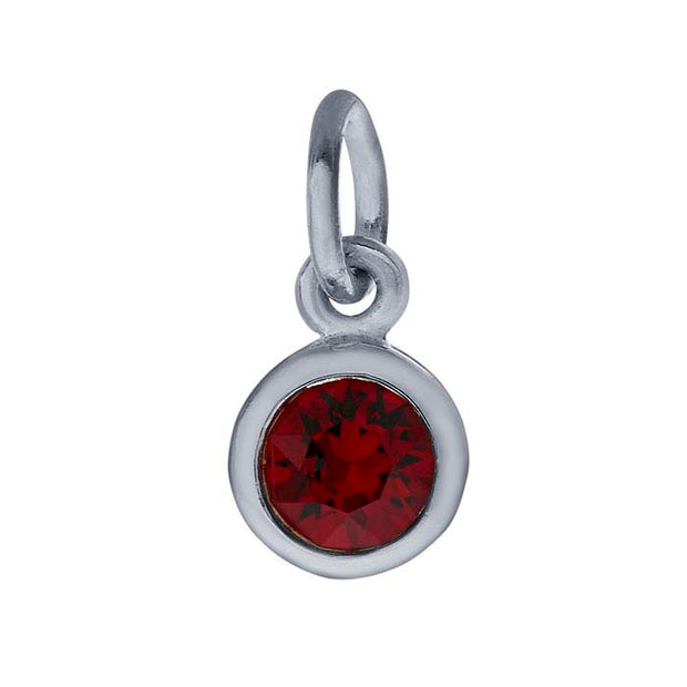Sterling Petite Penny with Sterling Silver Birthstone Charm with Swarovski® Crystal-January