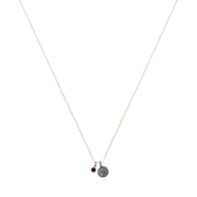 Sterling Petite Penny with Sterling Silver Birthstone Charm with Swarovski® Crystal-January