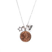 Wishing on a Star Penny Necklace with charms.