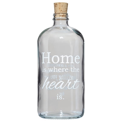 Home is where the heart is. Clear Apothecary jar