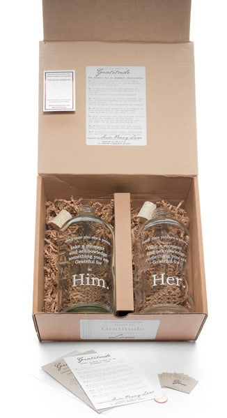 Him/Her Relationship Clear Apothecary Jars