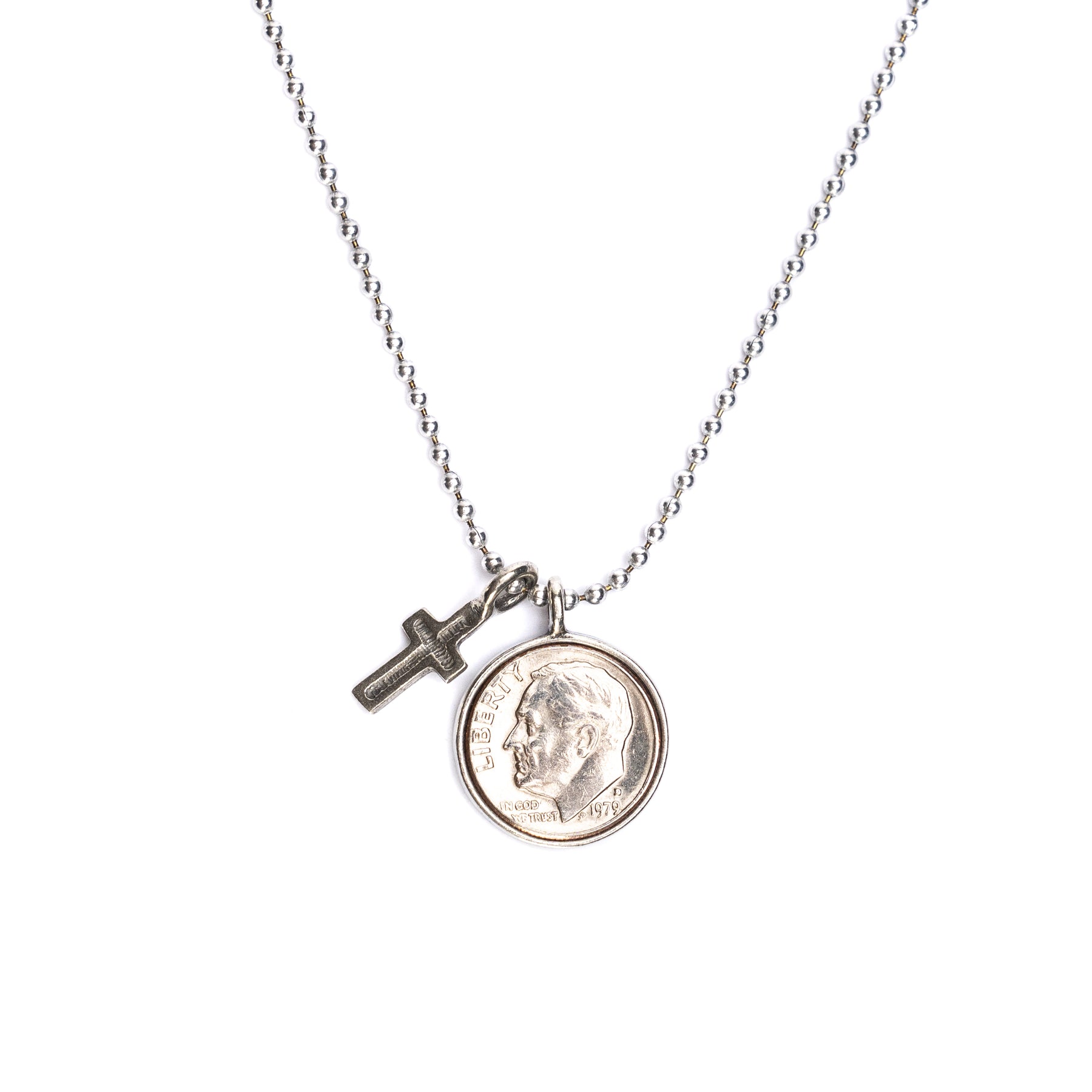 Heavenly Dime With Cross Necklace on 24