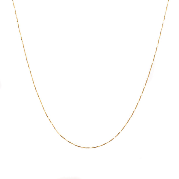 Gold Plated Sterling Silver Box Chain 22"