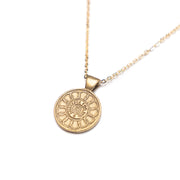 We Are One America's First Penny Necklace.  Yellow Bronze.