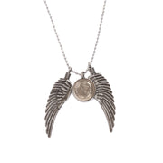 Dime From Heaven Pair of Wings Necklace on 24" ball chain