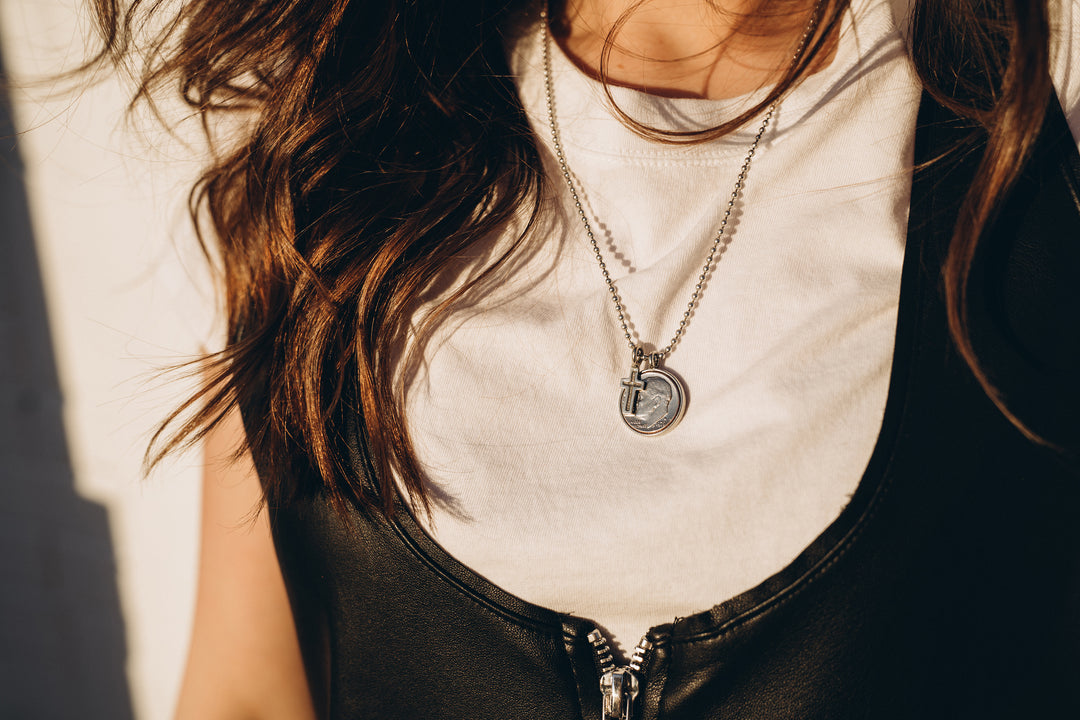 Heavenly Dime With Cross Necklace on 24