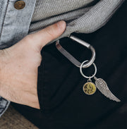 Gold Plated Penny with Wing Key Chain