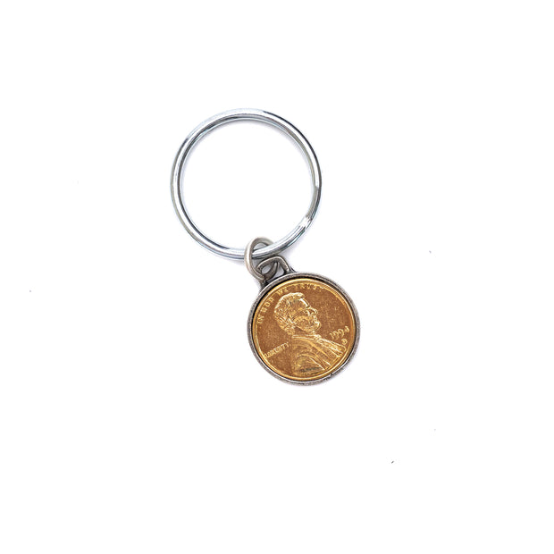 Gold Plated Penny From Heaven Key Chain.