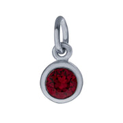 Sterling Petite Penny with Sterling Silver Birthstone Charm with Swarovski® Crystal- July
