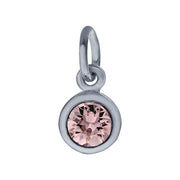 Sterling Petite Penny with Sterling Silver Birthstone Charm with Swarovski® Crystal- June