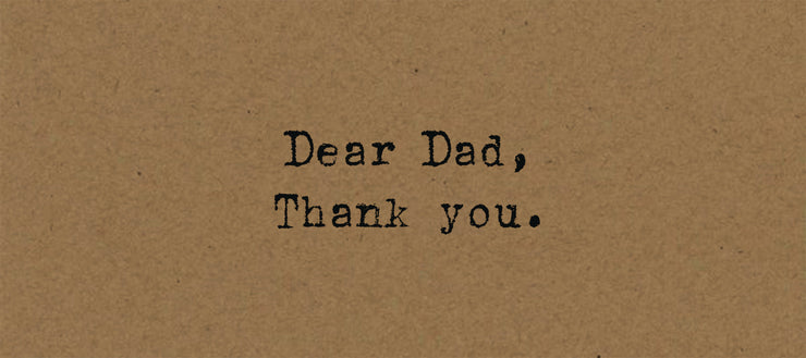Dear Dad Card on Kraft