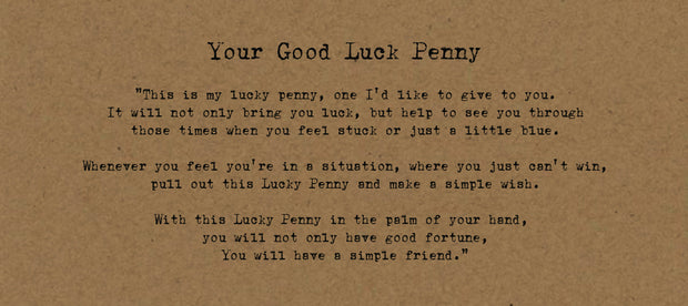 Your Good Luck Penny - Card on Kraft