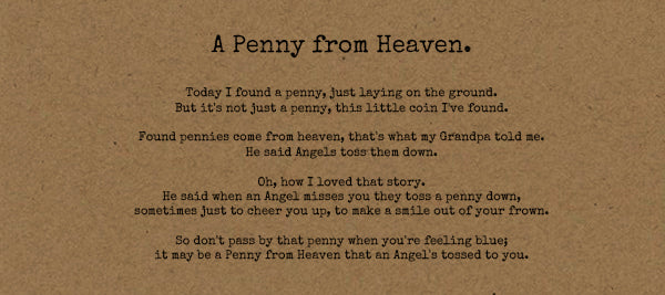 Penny From Heaven- Card on Kraft