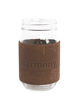 Harmony Leather Mason Jar Sleeve (Brn)