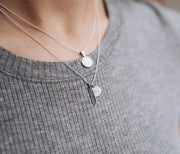 Grateful For You Sterling Silver Petite Penny Necklace