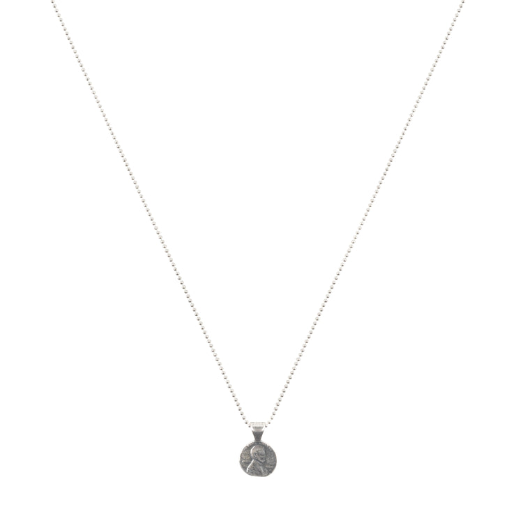 Grateful For You Sterling Silver Petite Penny Necklace