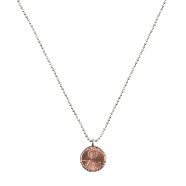 Penny from Heaven Single Penny Necklace on Ball Chain. Select your year in drop down menu for an additional $10