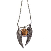Penny from Heaven Necklace with Wings on Silver Ball Chain. Select your year in drop down menu for an additional $10