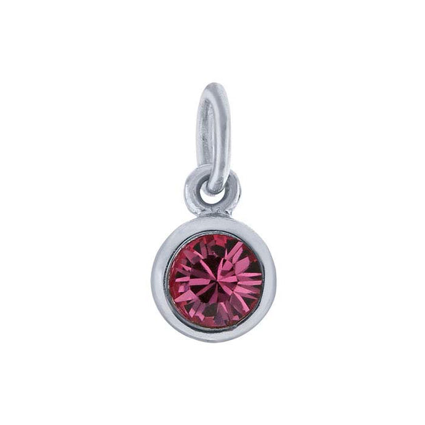 Sterling Petite Penny with Sterling Silver Birthstone Charm with Swarovski® Crystal- October