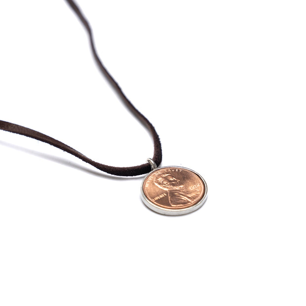 Penny from Heaven Single Penny Necklace on Leather. Select your year in drop down menu for an additional $10
