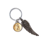 Gold Plated Penny with Wing Key Chain