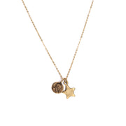 Yellow Bronze Petite Penny with Star Charm